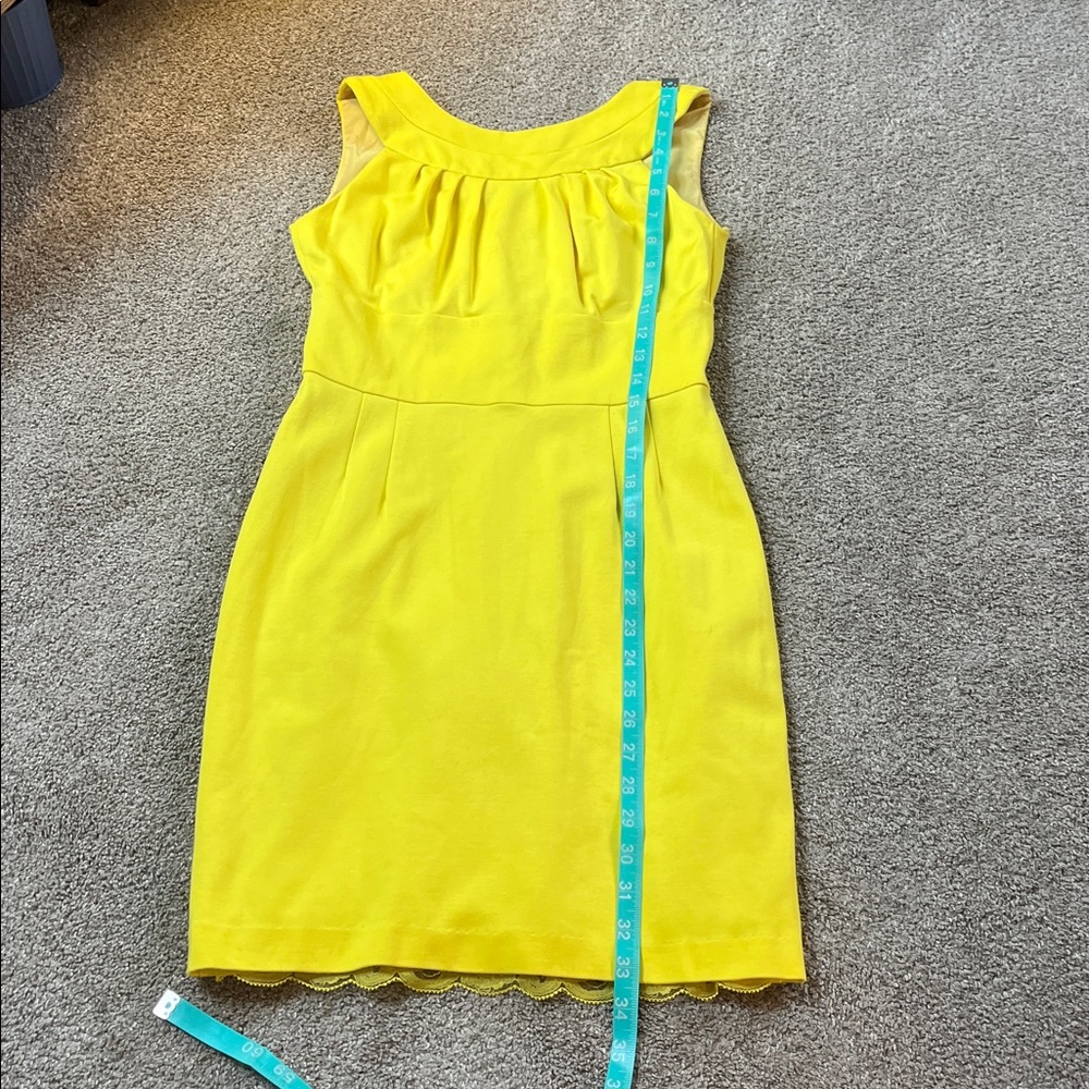 ☀️🌞Trina Turk Vibrant Sunshine Yellow Fitted Stretch Sheath EUC no size tag szS? - Picture 6 of 10